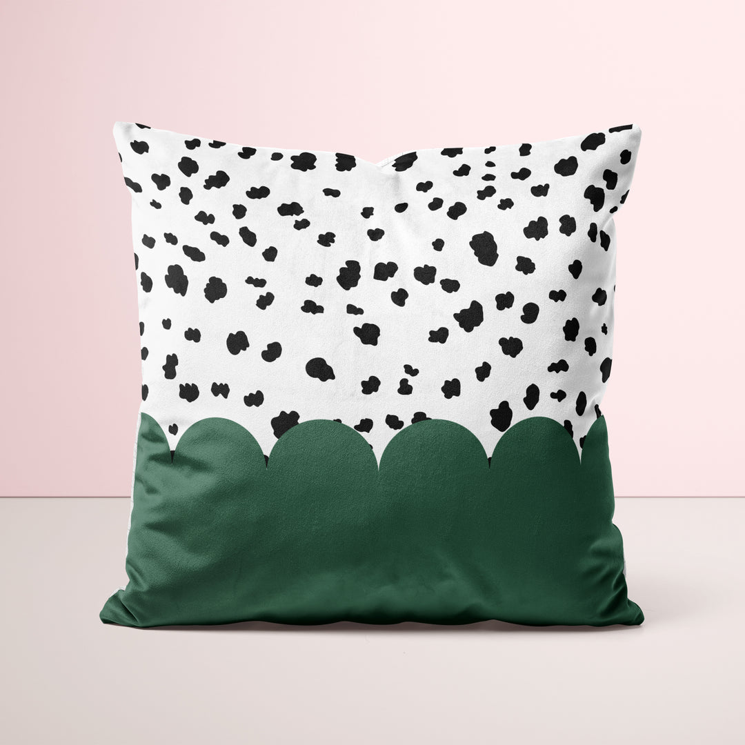 Green Spotted Scallop Cushion Sofa Pillow - Yililo