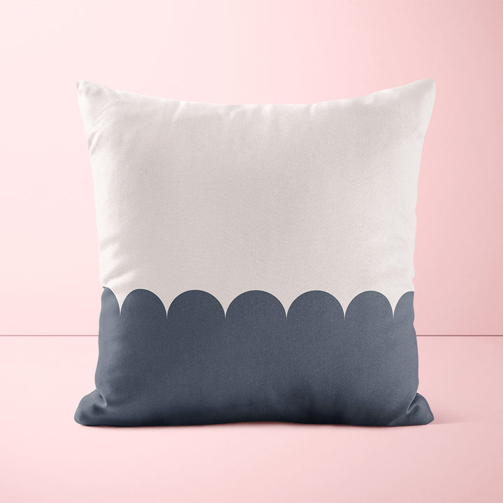 Grey Scallop Cushion Sofa Pillow - Yililo