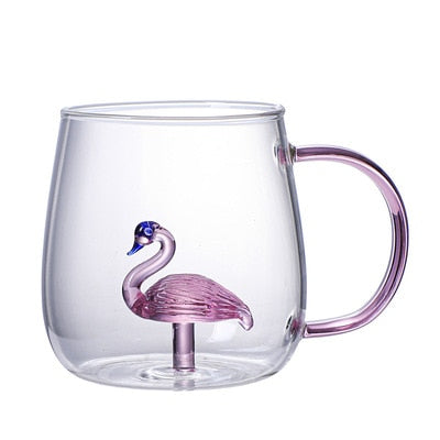 Animal Shape Glass Cup Heat Safe Mug - Yililo