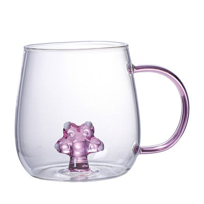 Animal Shape Glass Cup Heat Safe Mug - Yililo