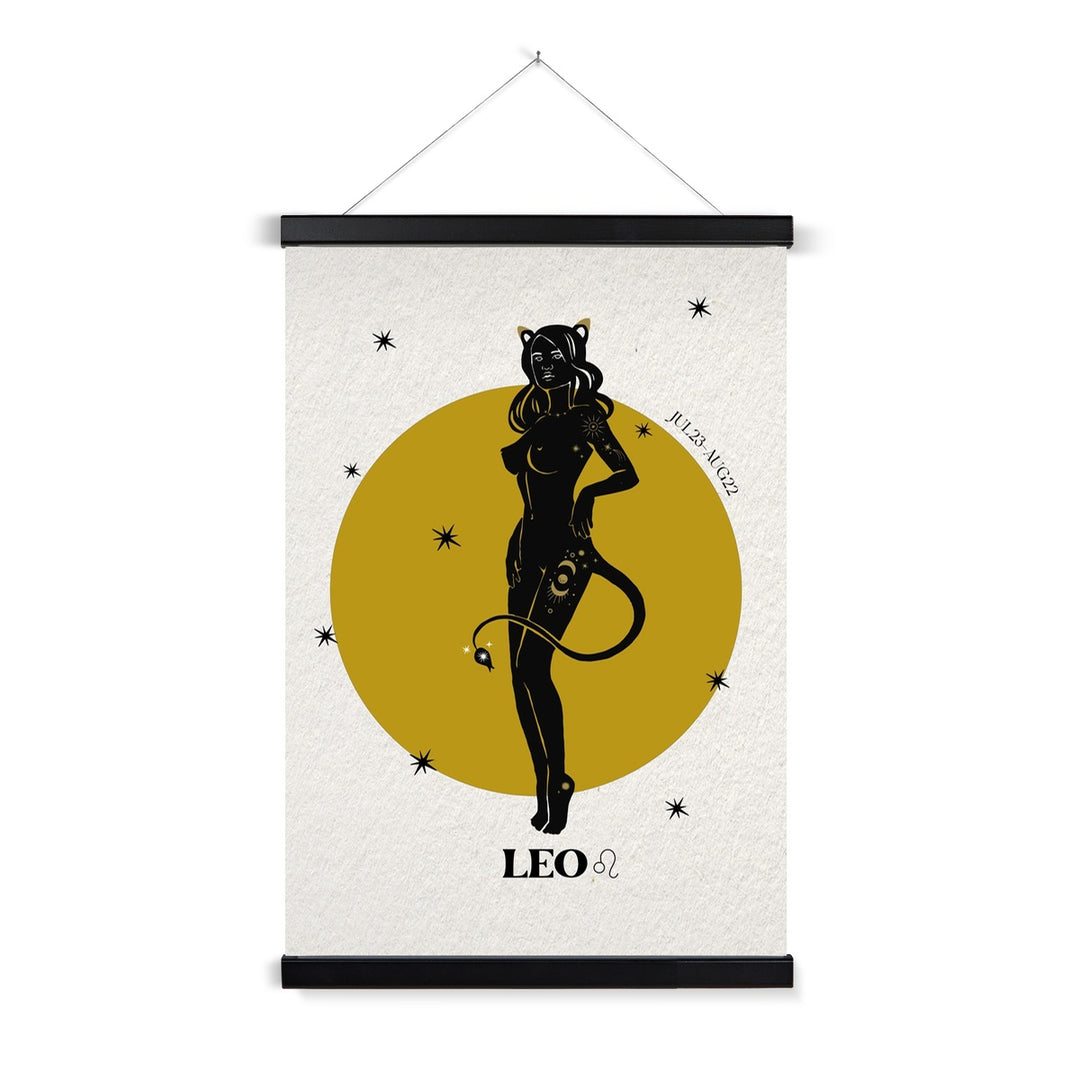 Leo Zodiac Art Print with Hanger - Yililo