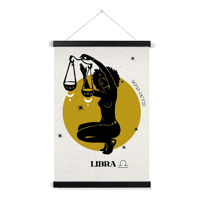 Libra Zodiac Art Print with Hanger - Yililo