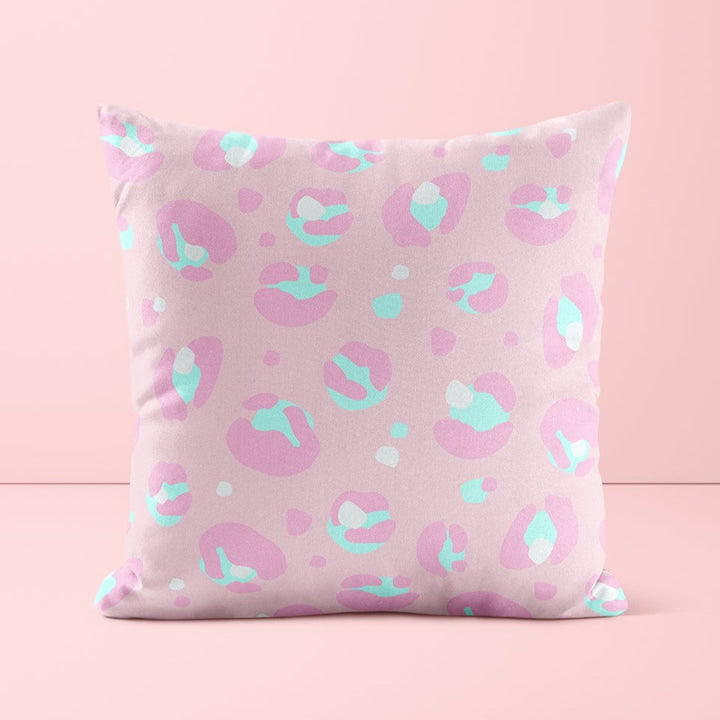 Light Pink Leopard Print Cushion - Yililo