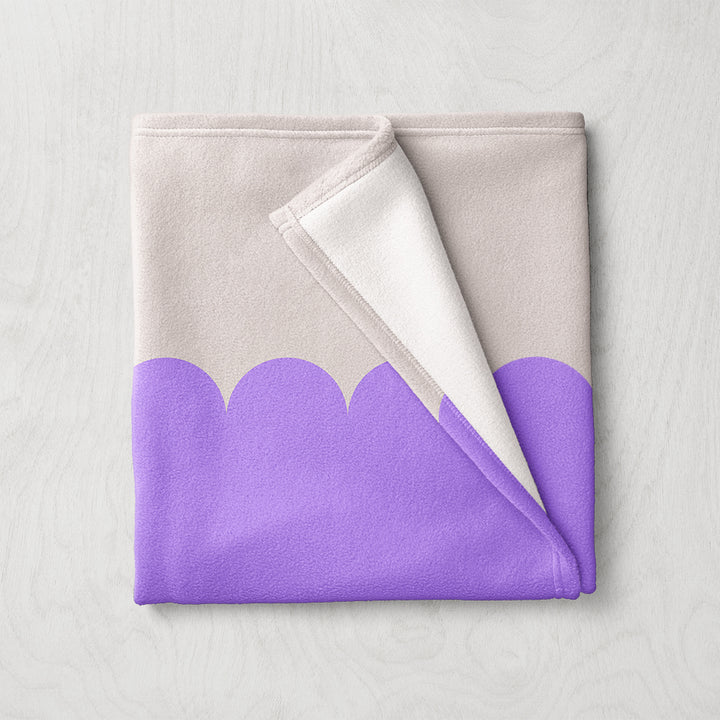 Lilac Purple Horizontal Scallop Blanket - Yililo