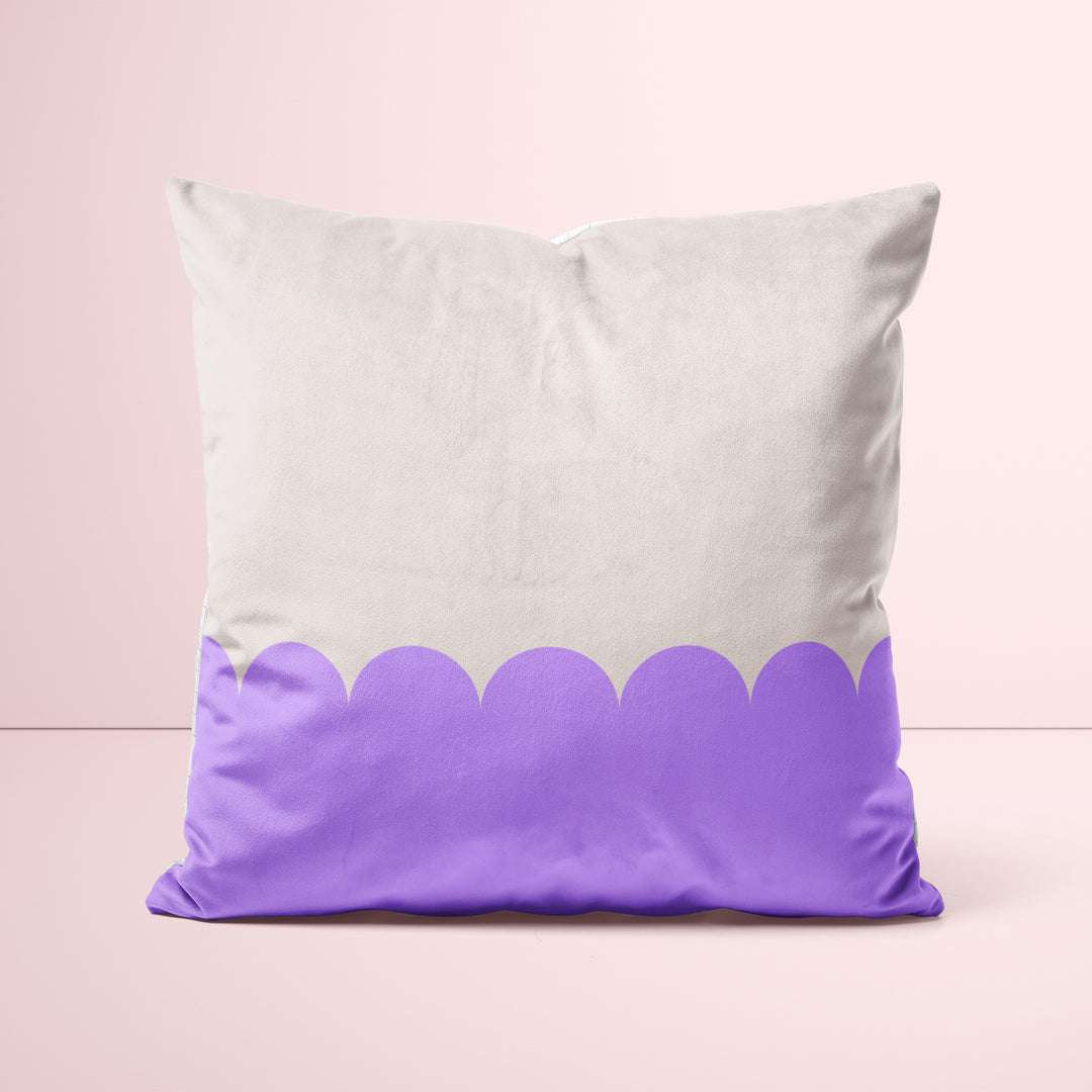 Lilac Scallop Cushion Sofa Pillow - Yililo