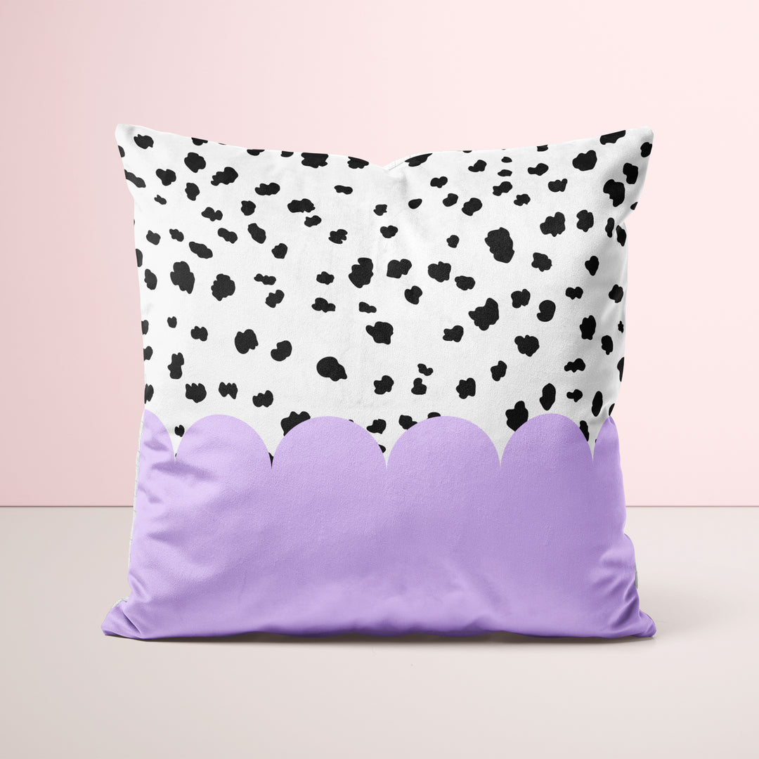 Lilac Spotted Scallop Cushion Sofa Pillow - Yililo