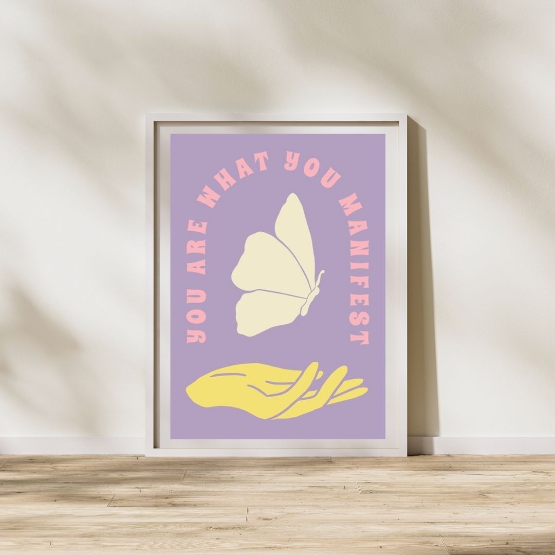 Manifest Purple Wall Art Poster - Yililo