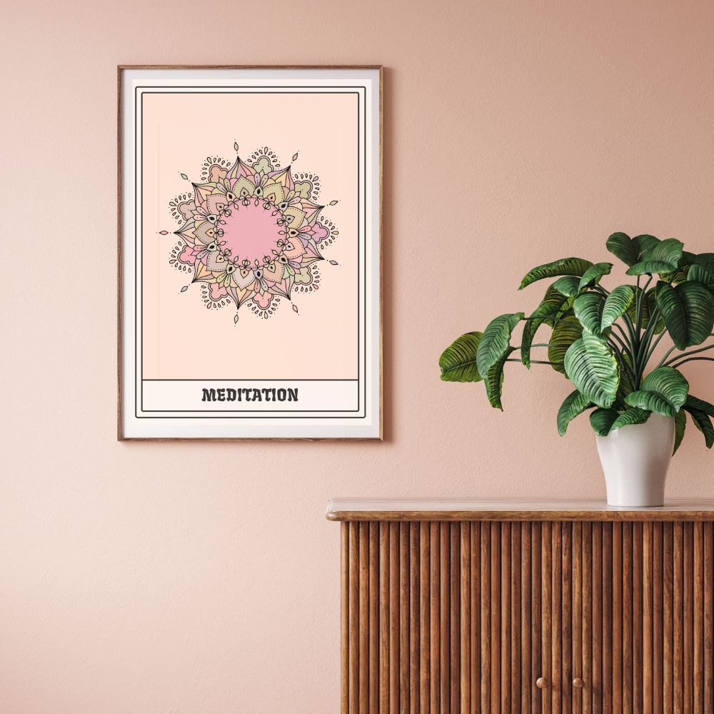 Meditation Mandala Wall Art Poster A1, A2, A3, A4 - Yililo