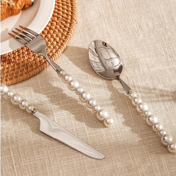 Nordic Pearl Style Cutlery 4 Piece Set - Yililo