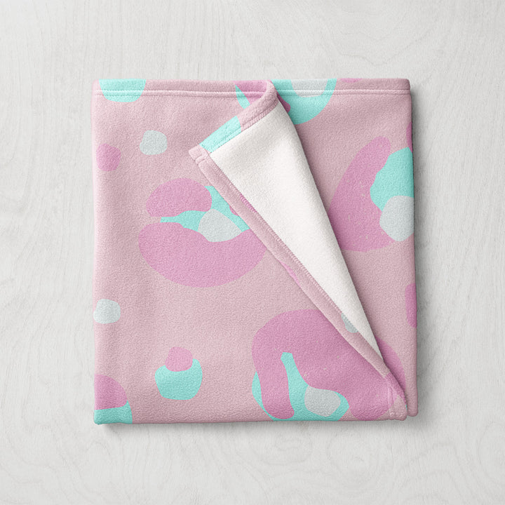 Light Pink Leopard Print Blanket - Yililo