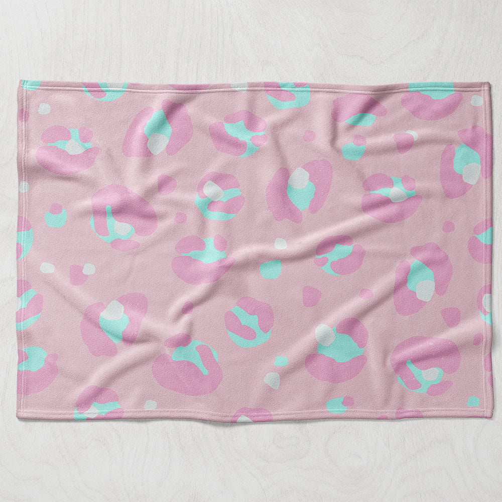 Light Pink Leopard Print Blanket - Yililo
