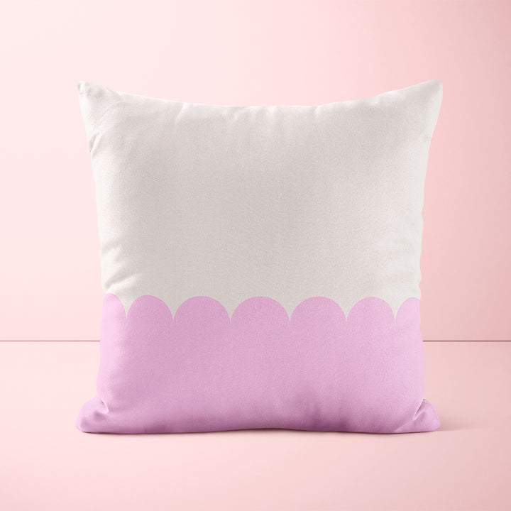 Pink Scallop Cushion Sofa Pillow