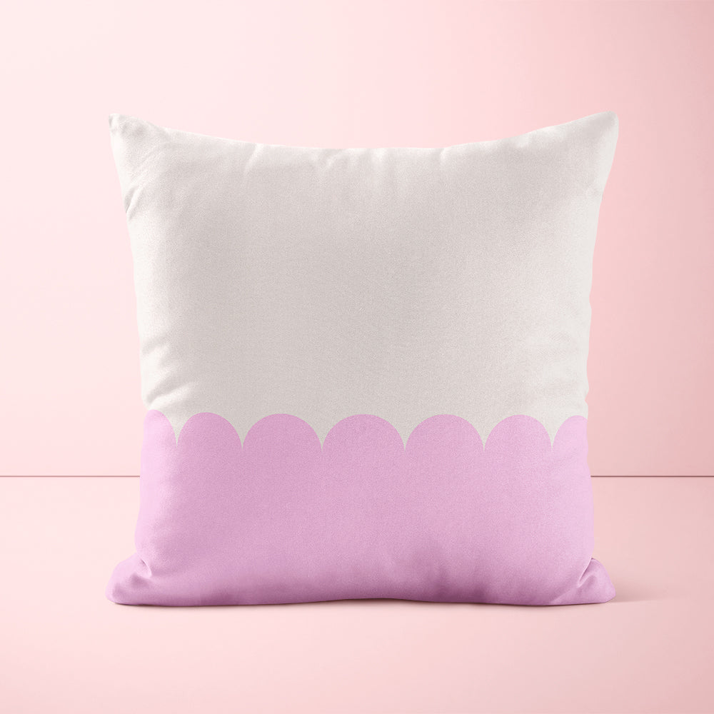 Pink Scallop Cushion Sofa Pillow - Yililo