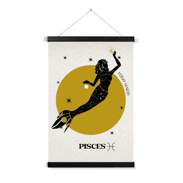 Pisces Zodiac Art Print with Hanger - Yililo