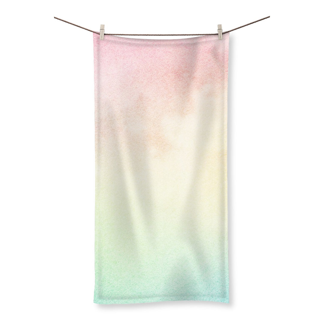 Rainbow Ombre Leopard Print Bath Hand Towel - Yililo