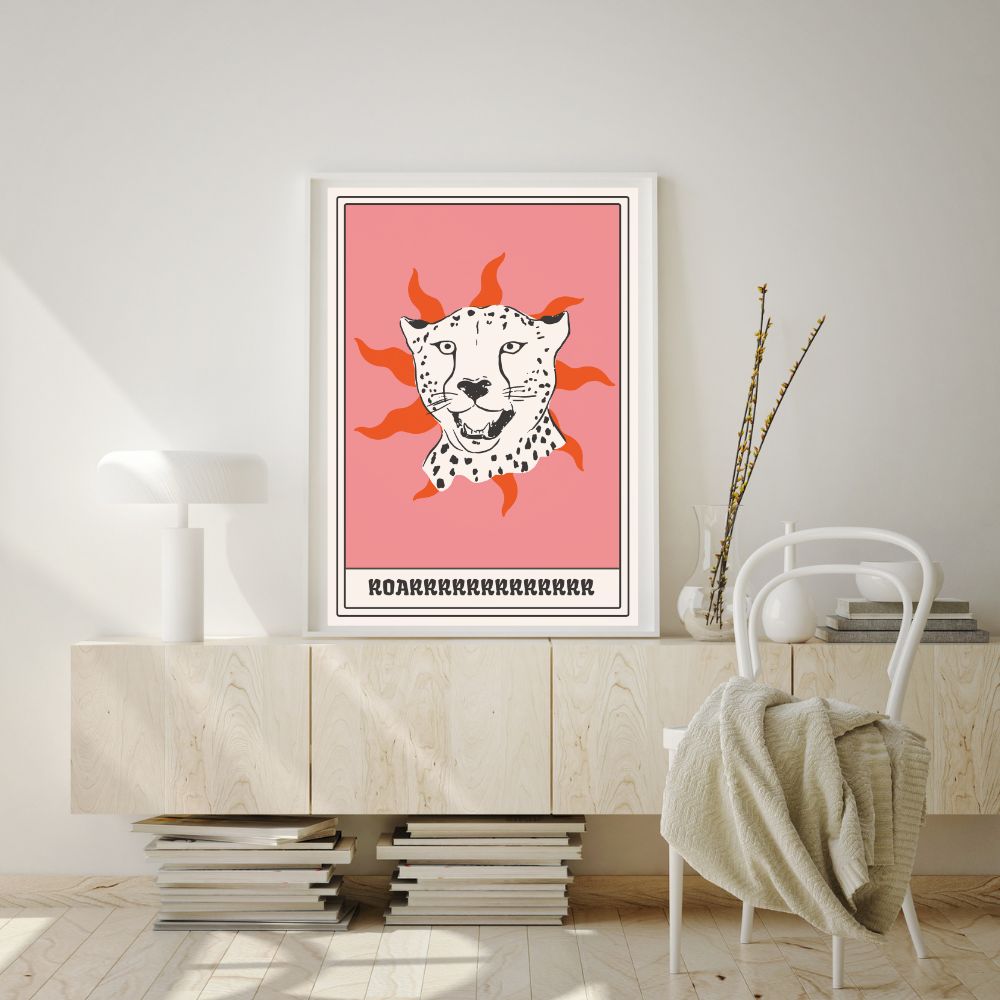 Roar Leopard Wall Art Poster A1, A2, A3, A4 - Yililo