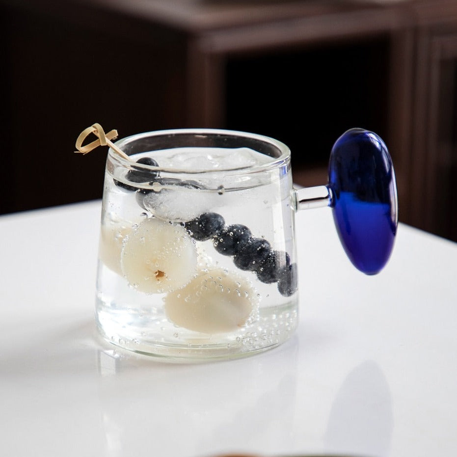 Amber Handle Coffee Mug Heat Resistant Glass Cup - Yililo