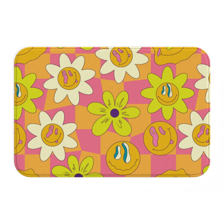 Smiley Flower Microfibre Bath Mat - Yililo