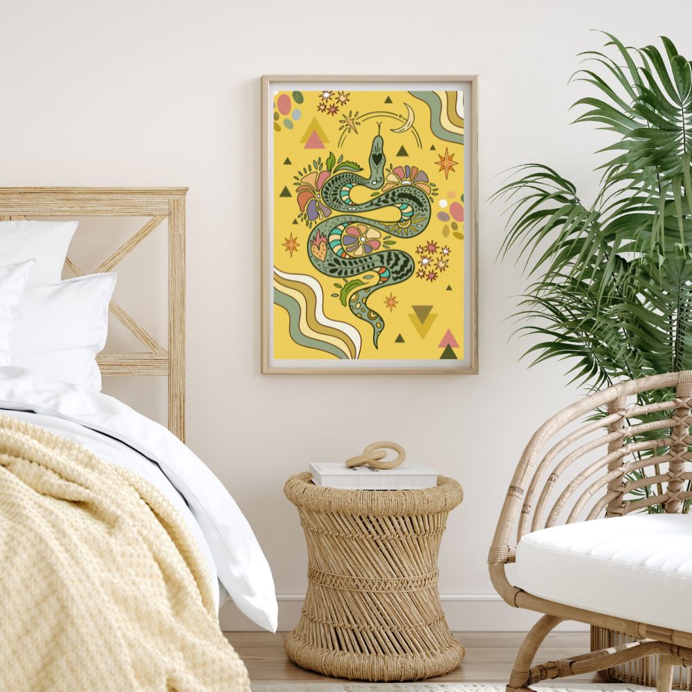 Snake Wall Art Poster A1 A2 A3 A4 - Yililo