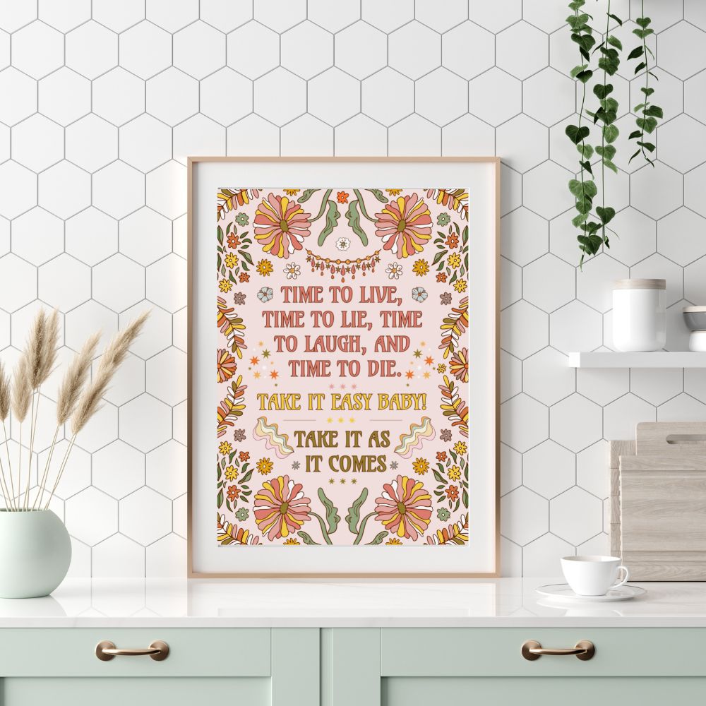 Take It Easy Wall Art Poster A1 A2 A3 A4 - Yililo