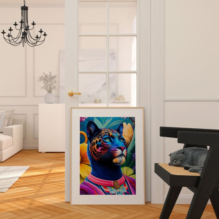 The Blue Panther Fine Wall Art Print - Yililo