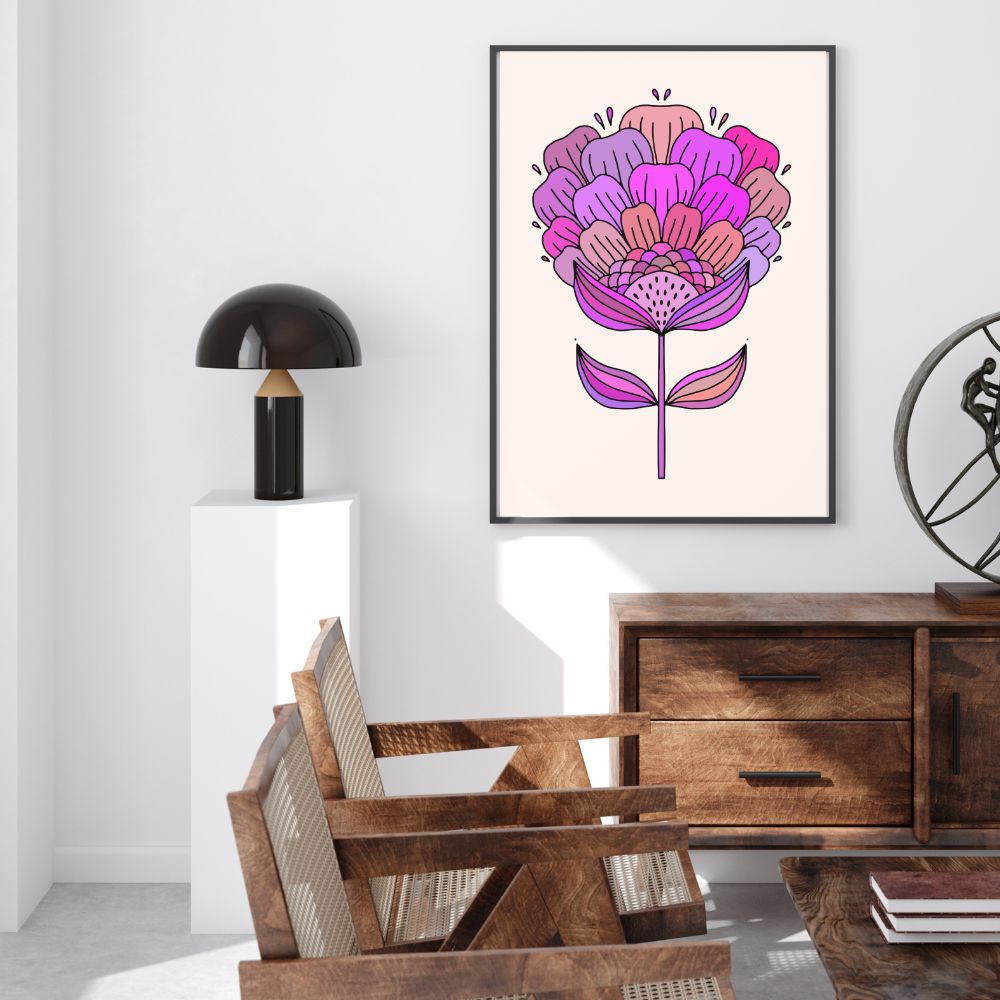 The Purple Bouquet Wall Art Poster A1, A2, A3, A4 - Yililo