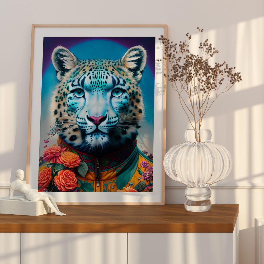 The White Leopard Fine Wall Art Print - Yililo