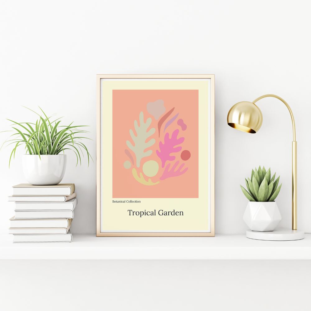 Tropical Garden Wall Art Poster A1, A2, A3, A4 - Yililo