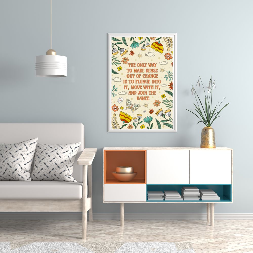 Positive Quote Move With It Wall Art Poster A1 A2 A3 A4 - Yililo