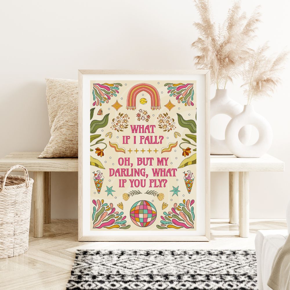 What If I Fall Wall Art Poster A1 A2 A3 A4 - Yililo