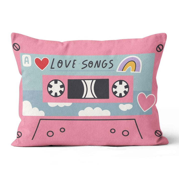 Pink Love Songs Cassette Tape Retro Cushion Pillow - Yililo