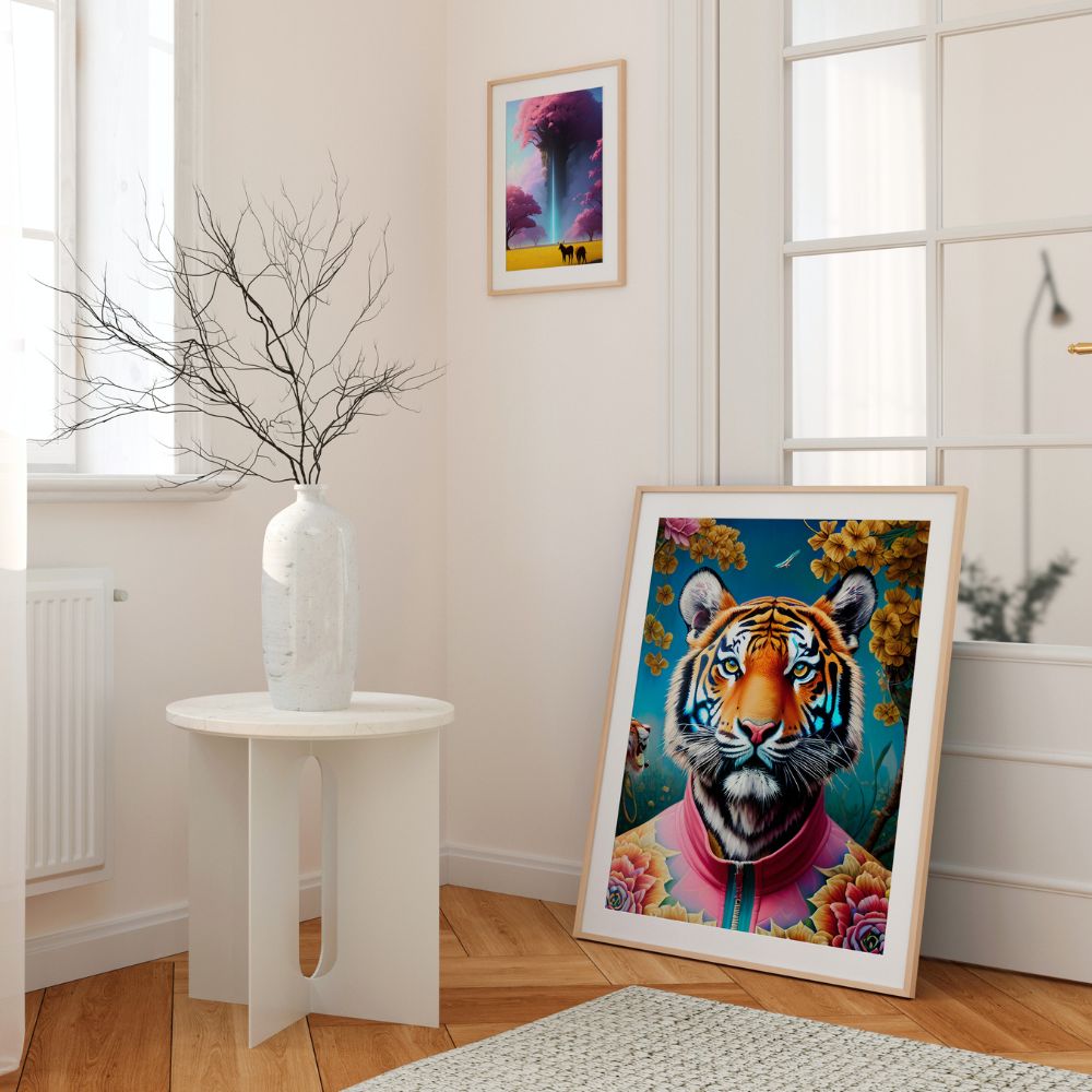The Serious Tiger Fine Wall Art Print