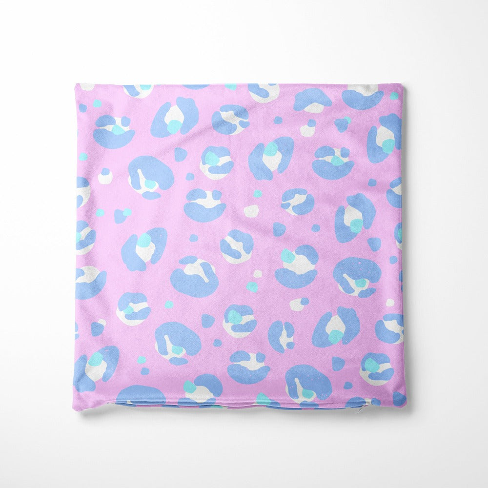 Dark Lilac Leopard Print Cushion Cover 40cm - Yililo