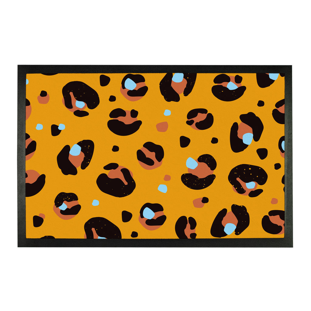 Yellow Leopard Print Doormat - Yililo