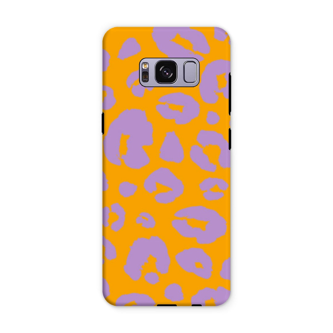 Orange Leopard Print Tough Phone Apple Samsung Case - Yililo