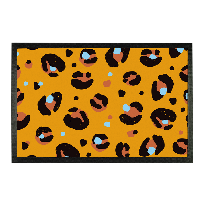 Yellow Leopard Print Doormat - Yililo