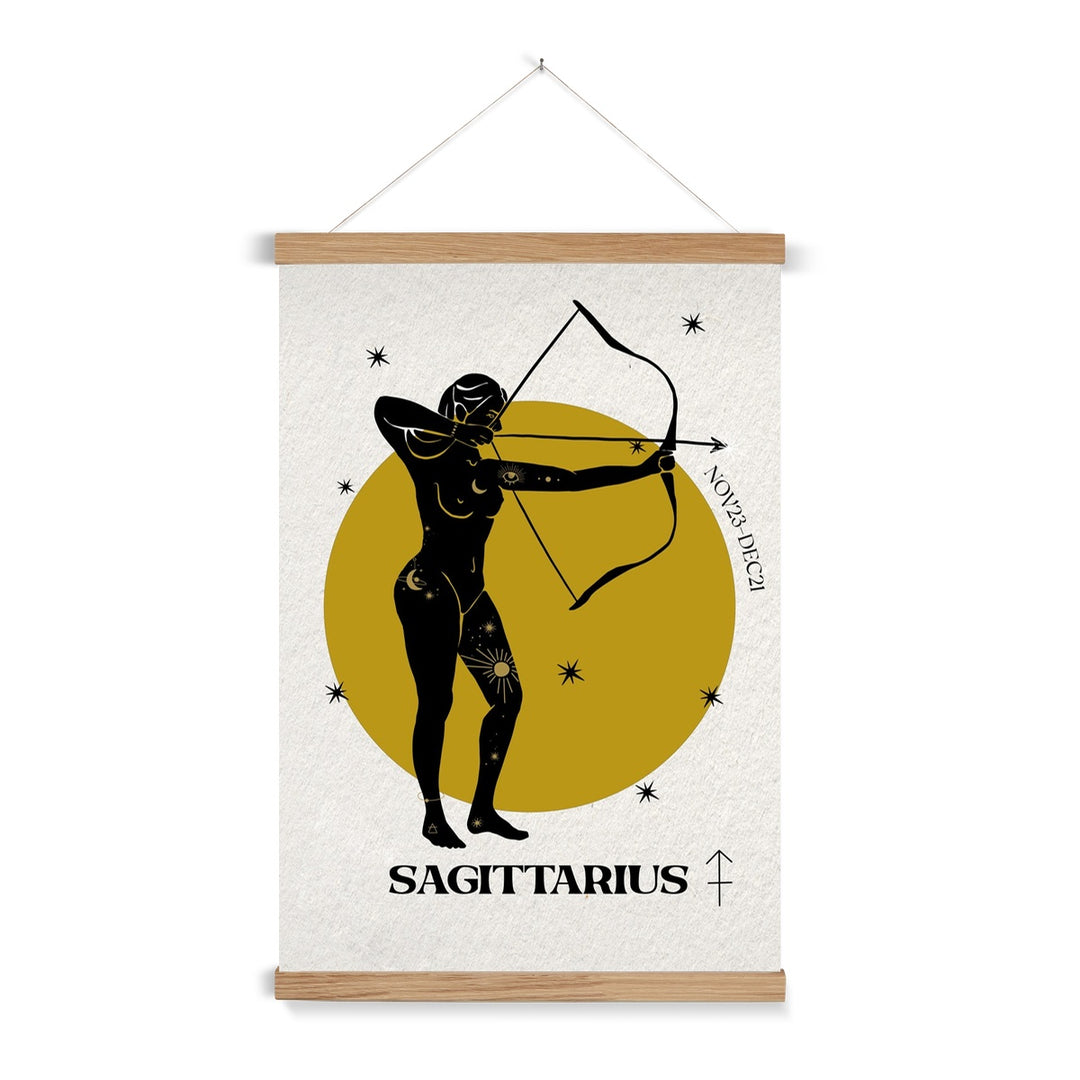 Sagittarius Zodiac Art Print with Hanger - Yililo
