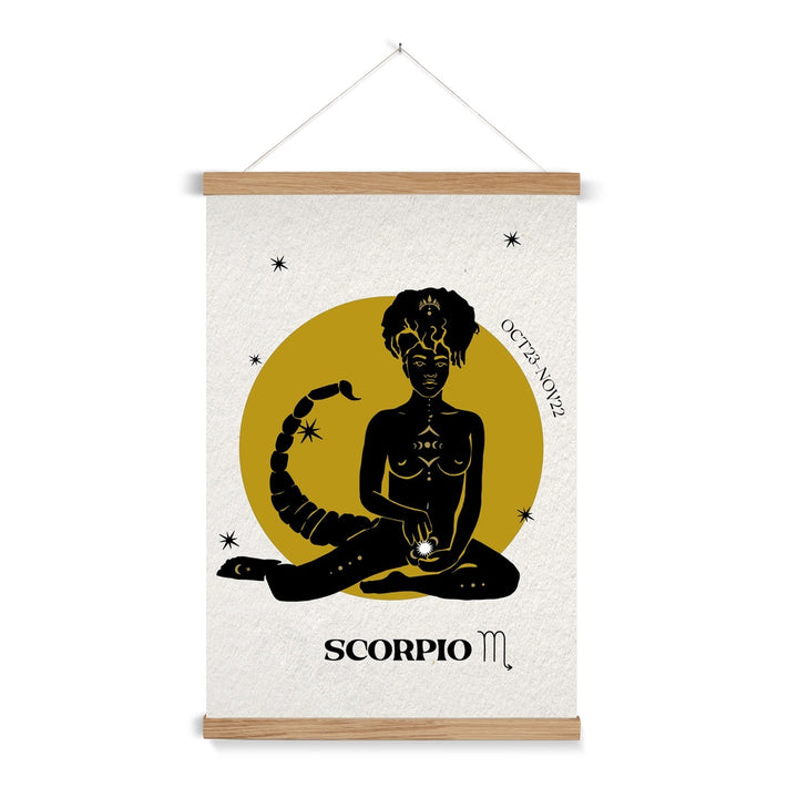 Scorpio Zodiac Art Print with Hanger - Yililo