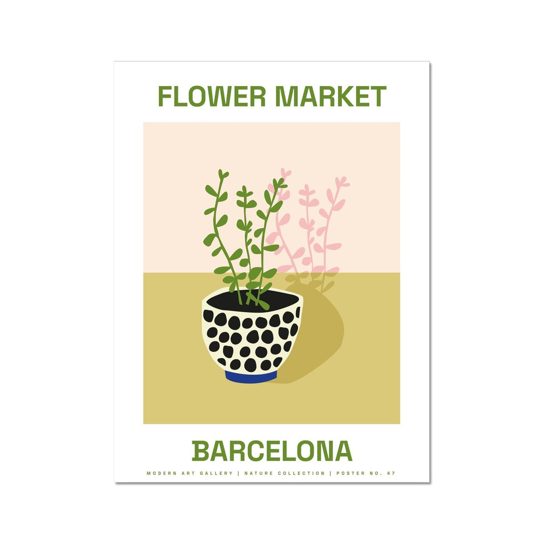 Spotted Flower Market Abstract Wall Art Poster