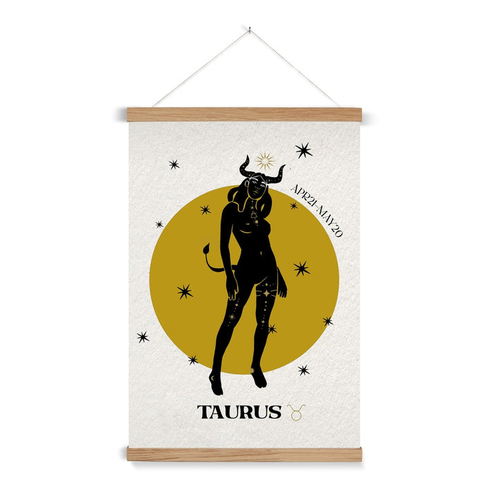 Taurus Zodiac Art Print with Hanger - Yililo