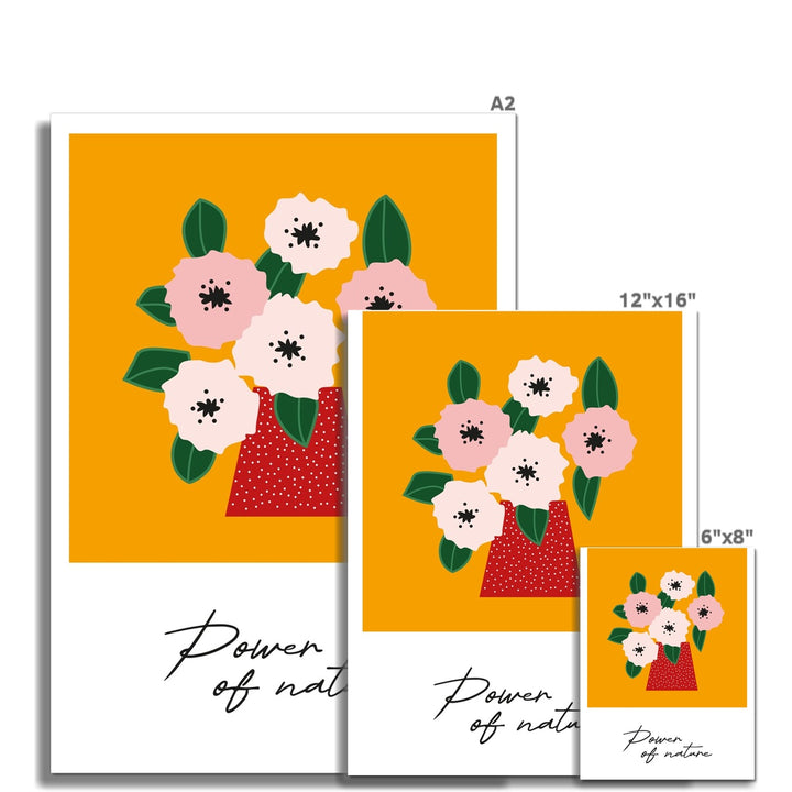 Yellow Colourful Flowers Wall Art Poster