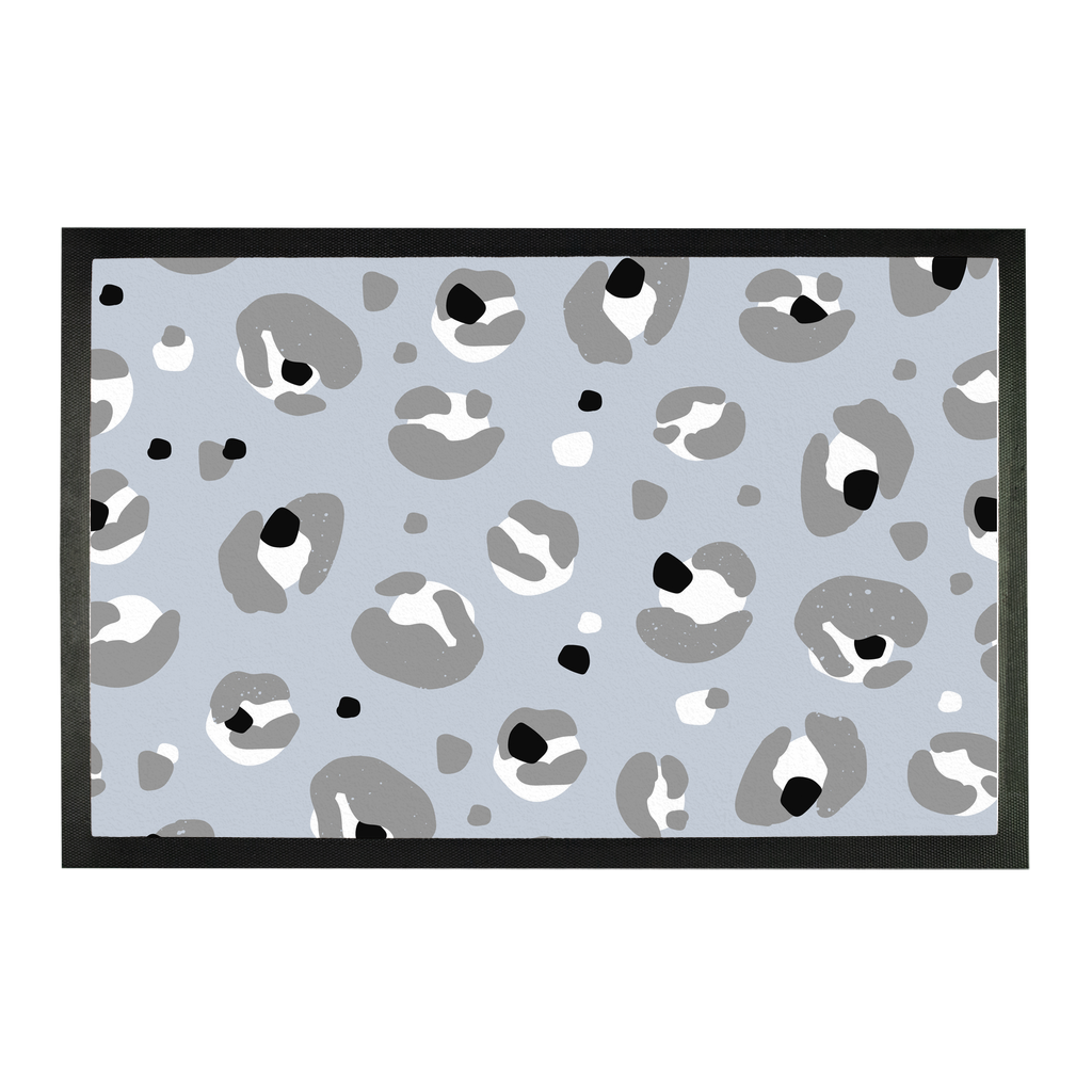 Grey Leopard Print Doormat - Yililo
