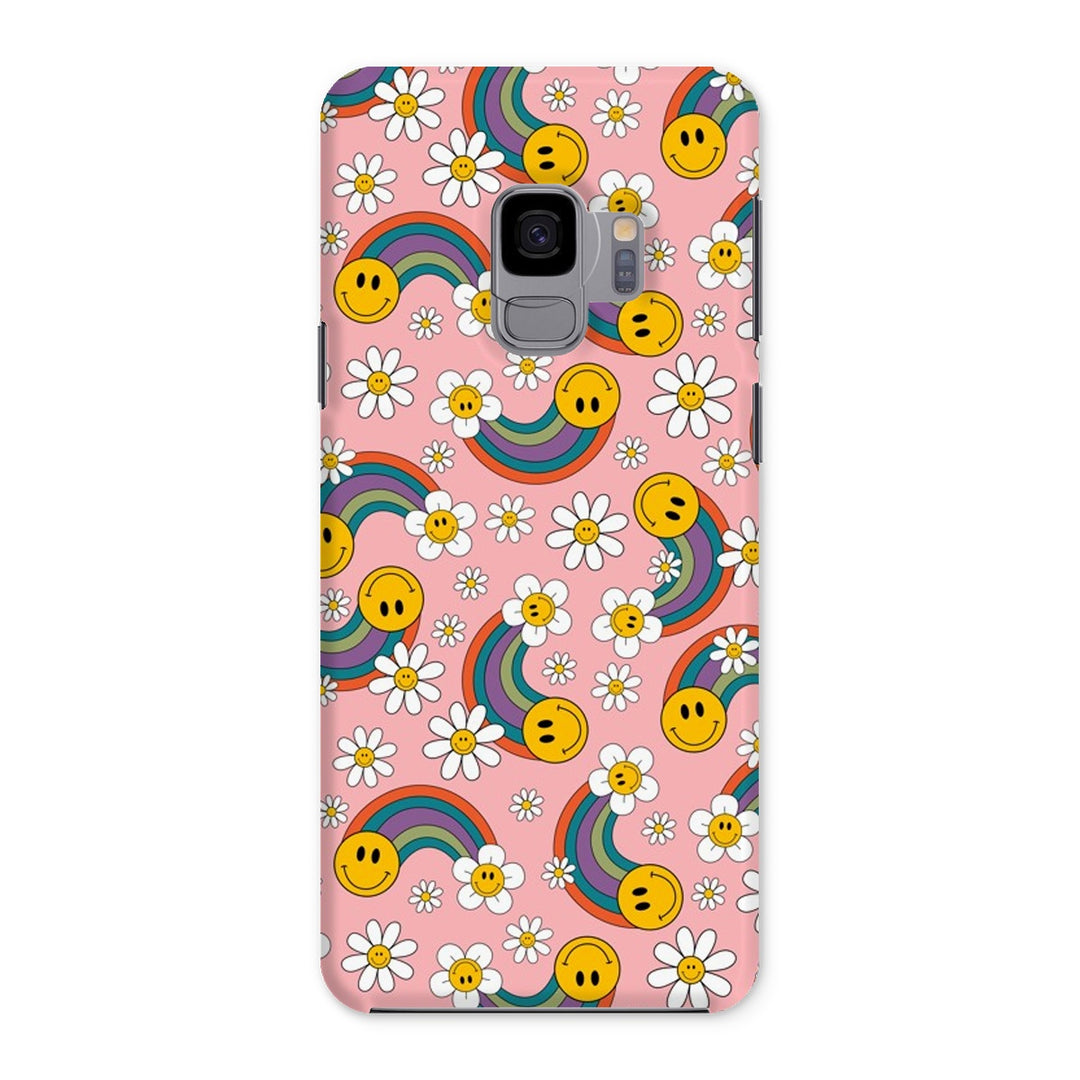 90s Rainbow Smiley Snap Phone Apple Samsung Case - Yililo