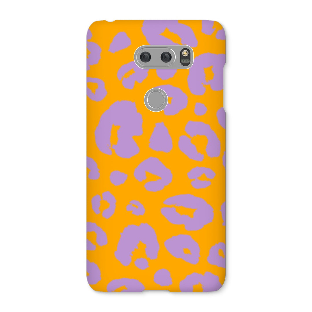 Orange Lilac Leopard Print Snap Phone Apple Samsung Case - Yililo