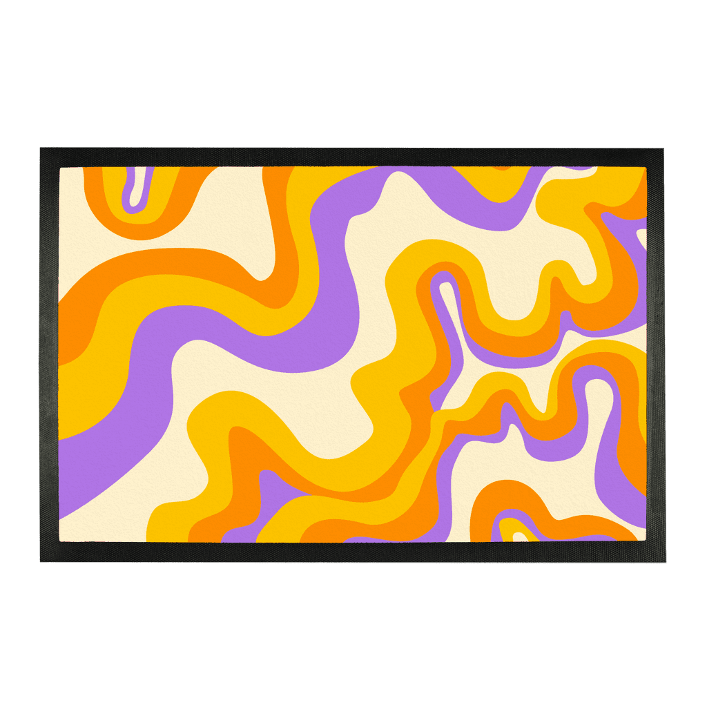 90s Colour Swirl Doormat 60x40cm - Yililo