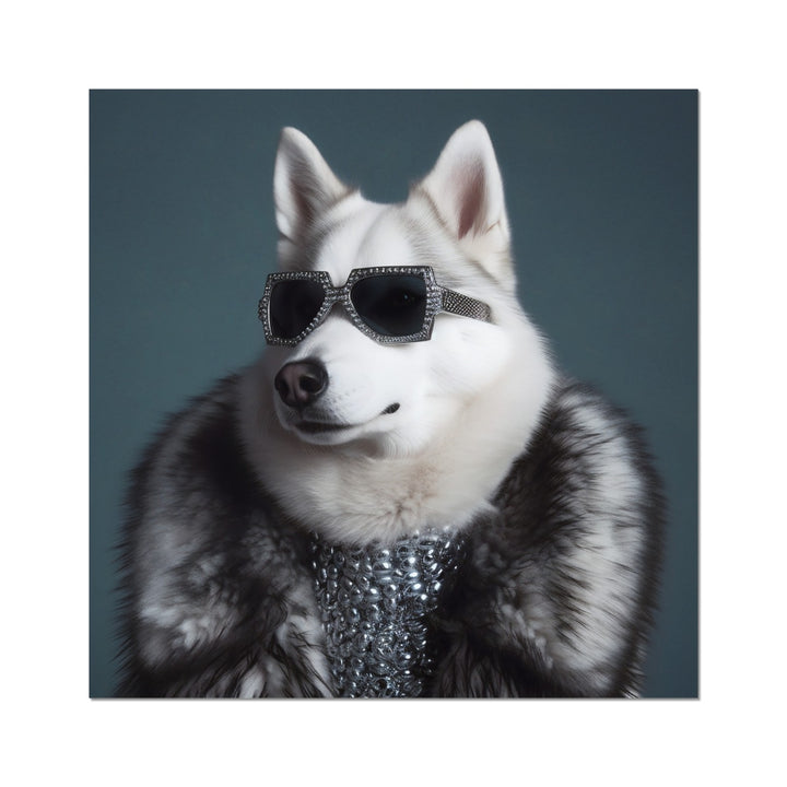 Cool Dog Wearing Sunglasses Wall Art Poster - Yililo