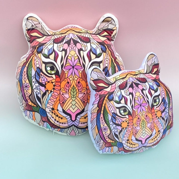 Tiger Shape 3D Mandala Cushion - Yililo