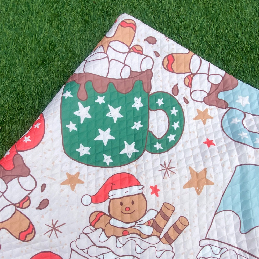 Hot Chocolate Christmas Jersey Fleece Blanket - Yililo