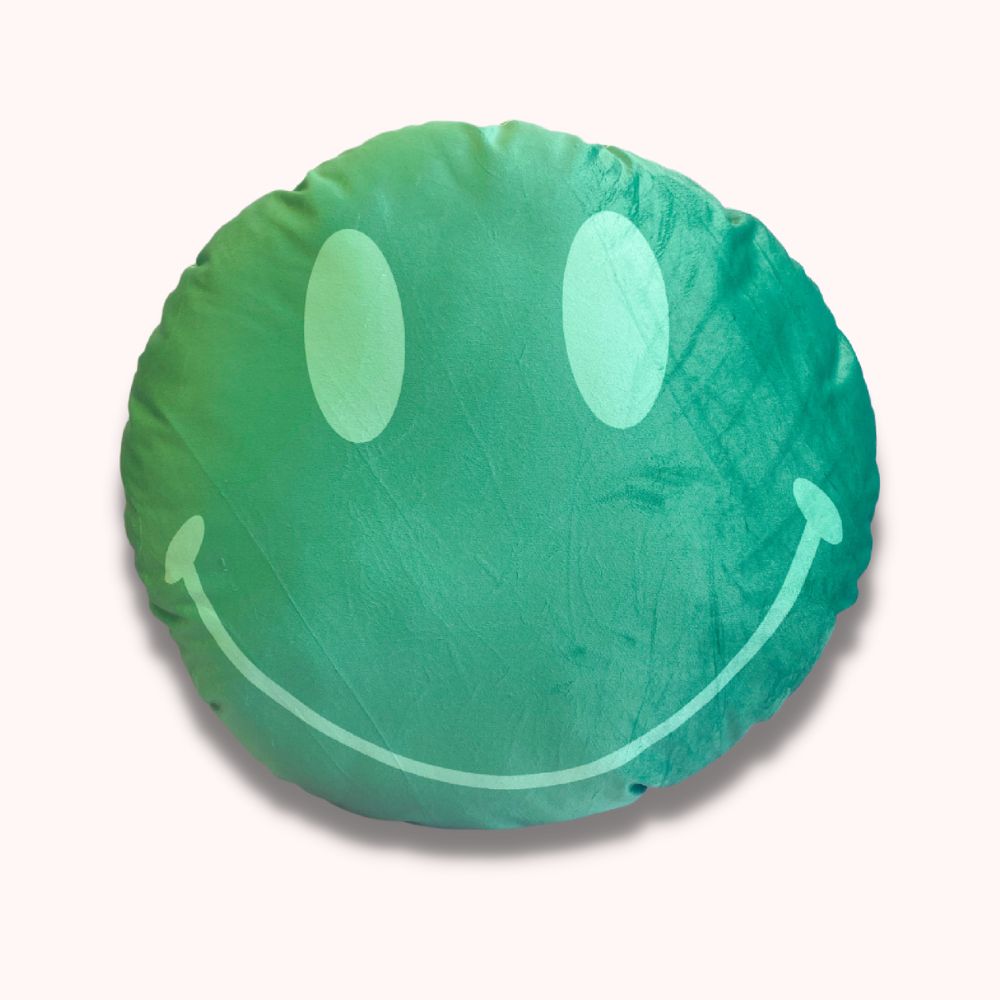 90s Green Smiley Custom Cushion - Yililo
