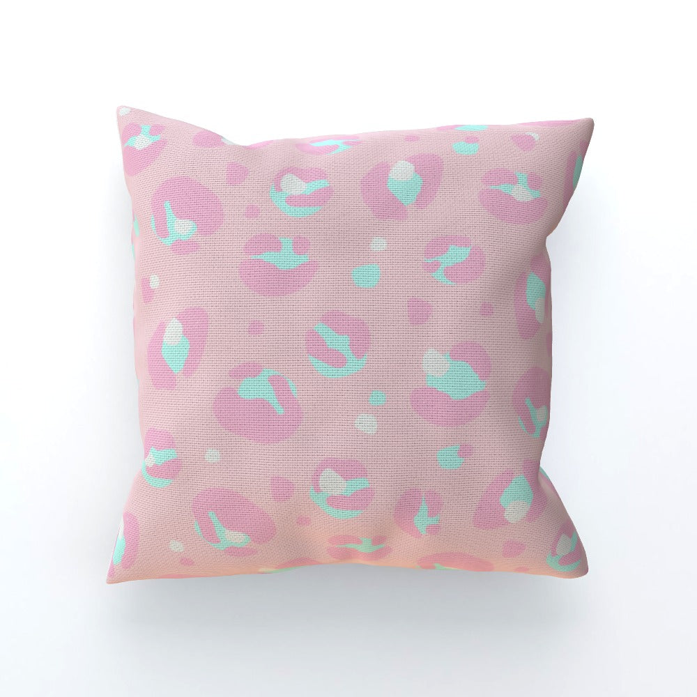 Light Pink Leopard Print Cushion - Yililo